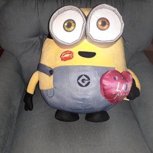 Valentines Greeter Despicable Me Bob plush 18" NWT
